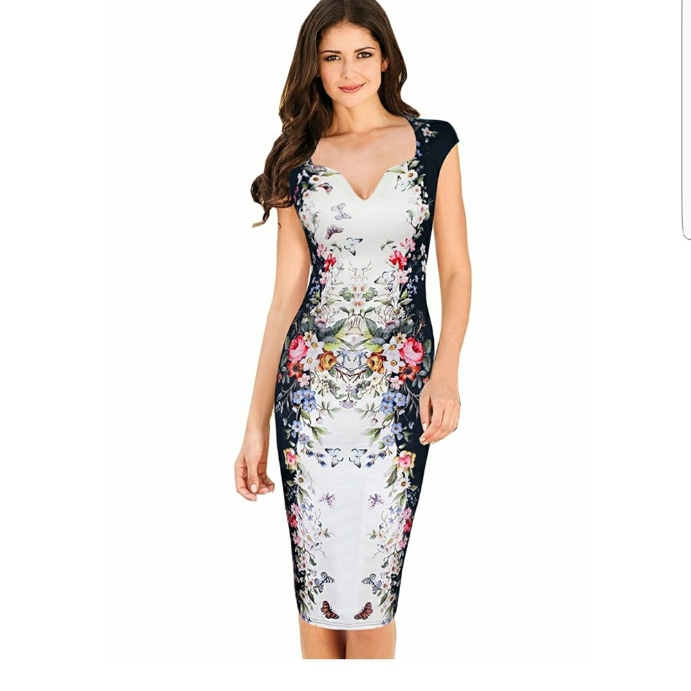 Midi fitted dress